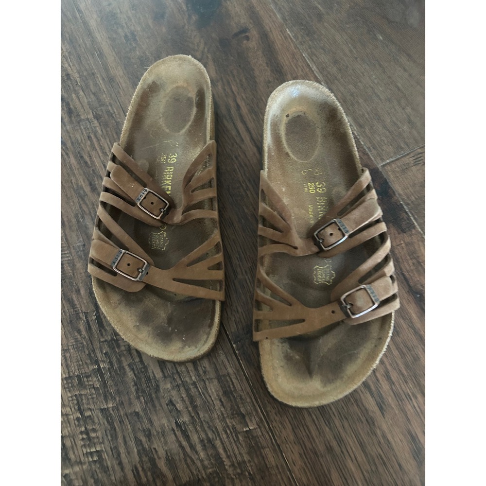 Birkenstock Granada Tobacco Brown Oiled Leather Soft Footbed Sandals Womens 39